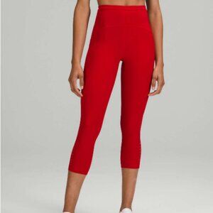 Lululemon Swift Speed High-Rise Crop 21" Dark Red Size 6